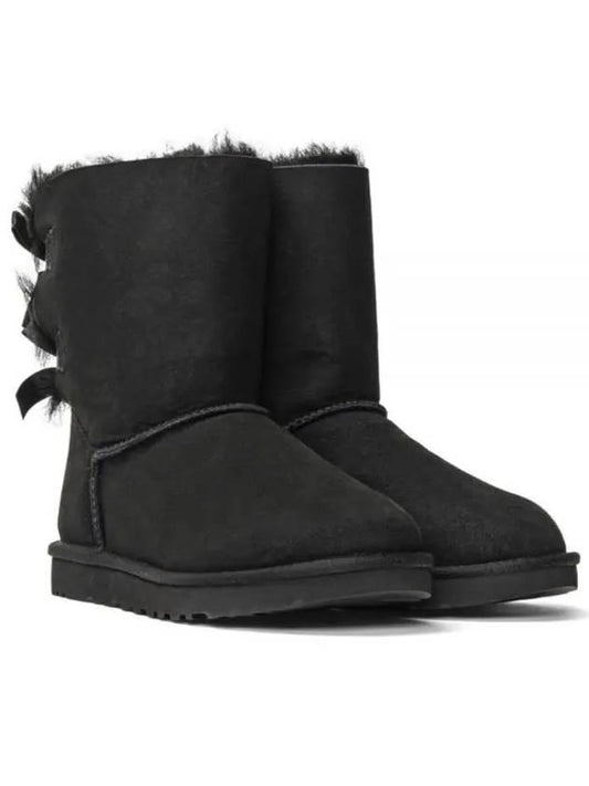 Bailey Bow 2 Shorts Winter Boots Black - UGG - BALAAN.