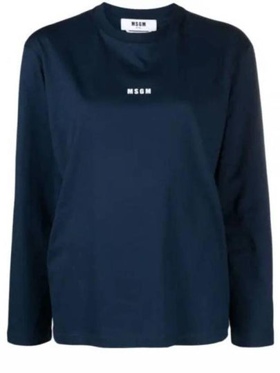 Micro Logo Long Sleeve T-Shirt Navy - MSGM - BALAAN 2