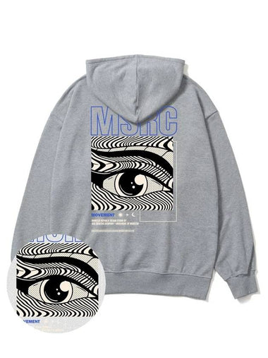 Of The Eye Vivid Blue Overfit Hoodie Grey - MONSTER REPUBLIC - BALAAN 1