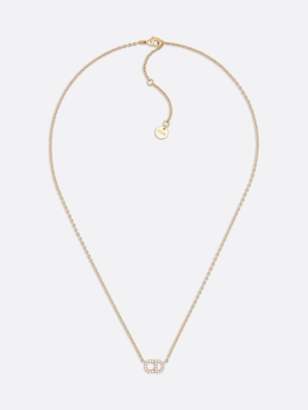 Claire D Rune White Crystal Necklace Gold - DIOR - BALAAN 3