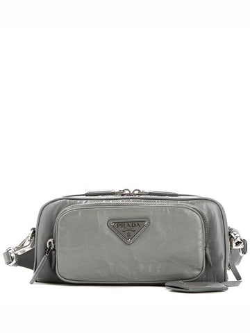 Nappa Leather Multi-Pocket Cross Bag Grey - PRADA - BALAAN 1