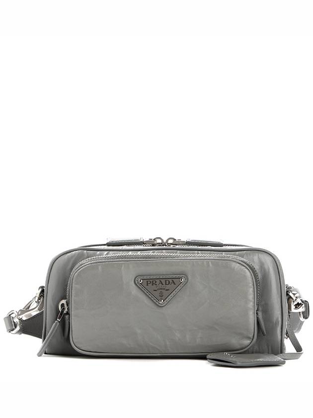 Nappa Leather Multi-Pocket Cross Bag Grey - PRADA - BALAAN 2