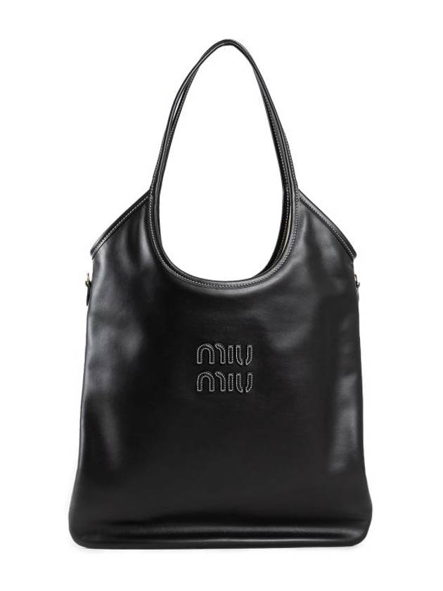 Ivy Leather Shoulder Bag Black - MIU MIU - BALAAN 2