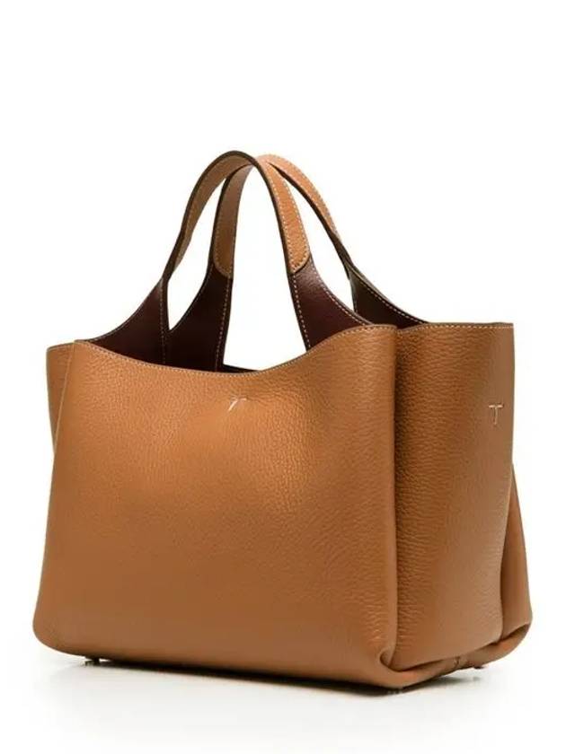 T Timeless Leather Mini Tote Bag Brown - TOD'S - BALAAN 6