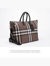 Checked Canvas Boston Tote Bag Brown - BURBERRY - BALAAN 3