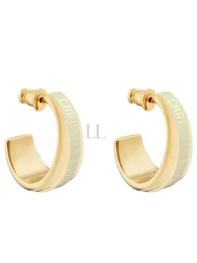 Code Metal Earrings Pastel Mint Gold - DIOR - BALAAN 2