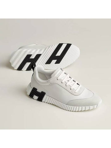 Men s Bouncing Sneakers White Black 43 5 H242810ZH90400 - HERMES - BALAAN 1