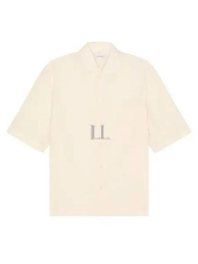 Camp Collar Cotton Short Sleeve Shirt Ecru - LEMAIRE - BALAAN 2