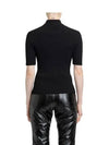 Reedition Knit Short Sleeve Turtle Neck Black - COURREGES - BALAAN 8