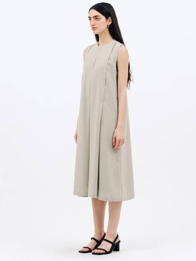 front pleats dress_light khaki - JUN BY JUN K - BALAAN 1