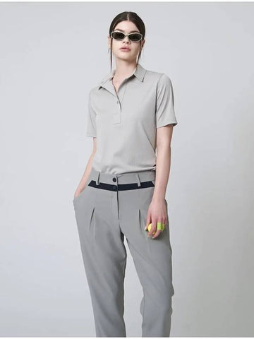 Collar Polo Shirt Light Grey - ATHPLATFORM - BALAAN 1