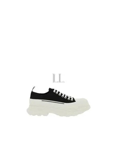 Tread Slick Low Top Sneakers Black White - ALEXANDER MCQUEEN - BALAAN 2