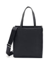 triangle logo re-nylon padded tote bag black - PRADA - BALAAN.