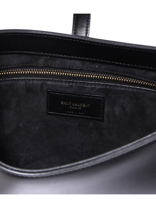 Le 5 A 7 Smooth Leather Hobo Shoulder Bag Black - SAINT LAURENT - BALAAN 6