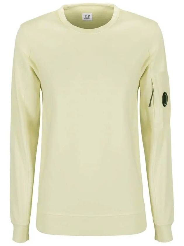 Lens Wappen Crew Neck Sweatshirt Yellow - CP COMPANY - BALAAN 3