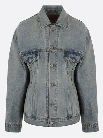 Hourglass Denim Jacket Light Blue - BALENCIAGA - BALAAN 2