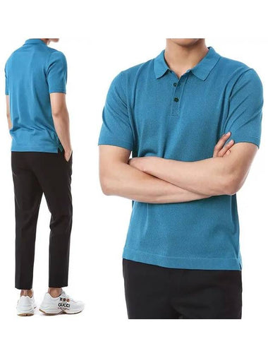 Button collar short sleeve knit RC20024 14 - ROBERTO COLLINA - BALAAN 1