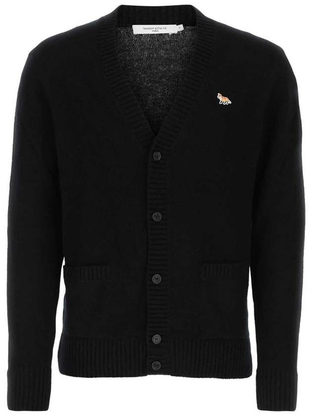 Baby Fox Patch Cosy Cardigan Black - MAISON KITSUNE - BALAAN 2