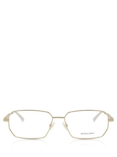 Eyewear Rectangle Metal Eyeglasses Gold - BOTTEGA VENETA - BALAAN 1