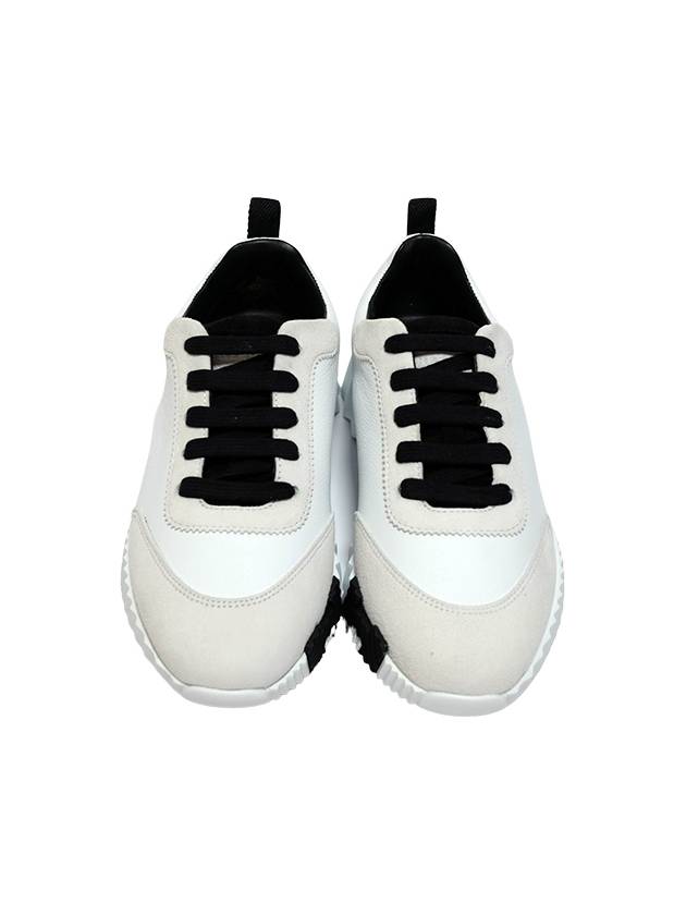 Bouncing Low Top Sneakers Blanc Noir - HERMES - BALAAN 4