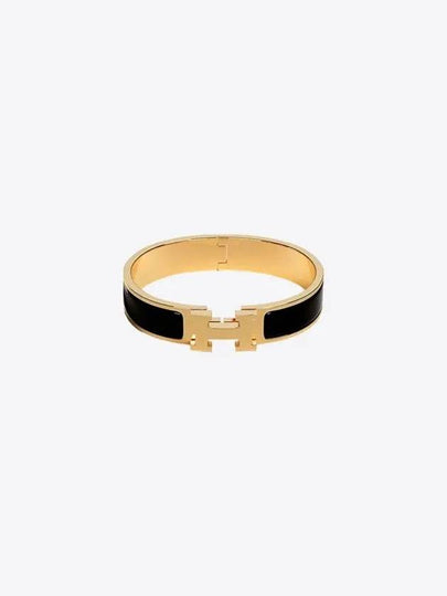 Clic H Bracelet Gold Noir - HERMES - BALAAN 2