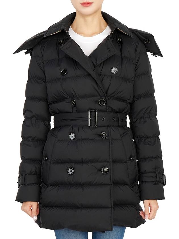 Detachable Hoodie Puffer Coat Padded Black - BURBERRY - BALAAN 4