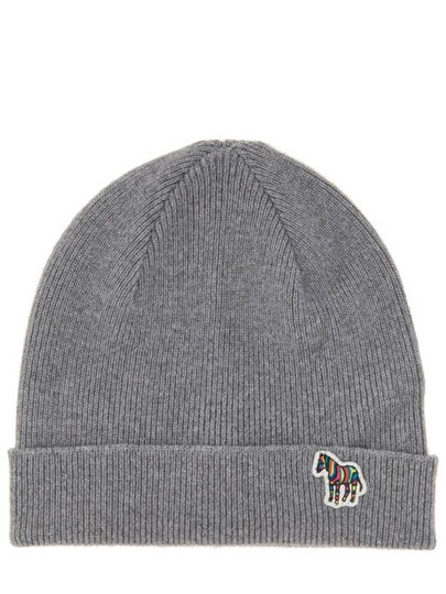 Zebra Patch Logo Beanie Grey - PAUL SMITH - BALAAN 2