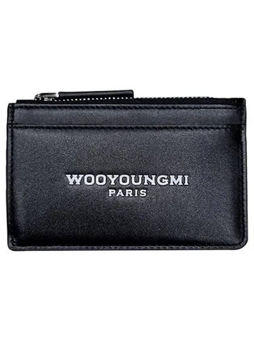 Square Logo Card Holder Black Wallet W231SL02611B - WOOYOUNGMI - BALAAN 1