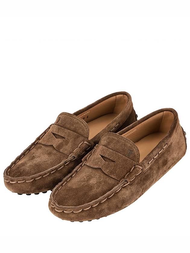 Men's Suede Gommino Driving Shoes Brown - TOD'S - BALAAN.