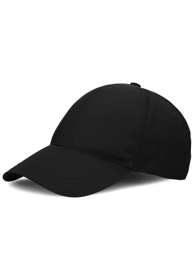 Re-Nylon Triangle Logo Baseball Cap Black - PRADA - BALAAN 2