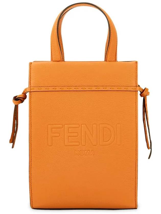 Roma Goto Shopper Mini Tote Bag Brown - FENDI - BALAAN.