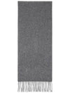 Wool Fringe Muffler Grey Melange - ACNE STUDIOS - BALAAN 3