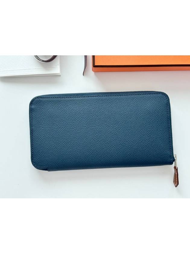 Unisex silk long wallet navy H084700ckaa - HERMES - BALAAN 2