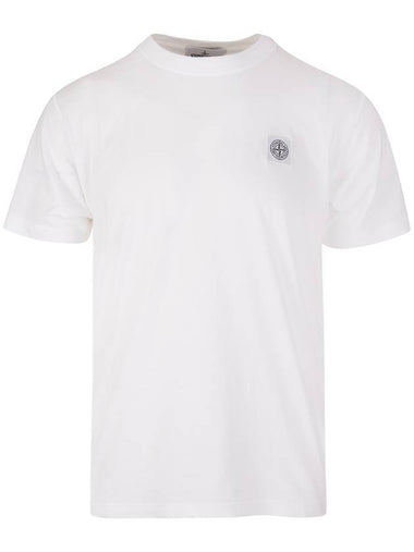 Men's Logo Short Sleeve T-Shirt White - STONE ISLAND - BALAAN 1