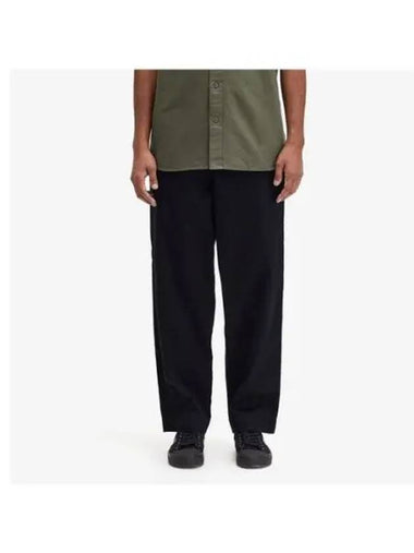 Fred Perry Sharp Straight Leg Twill Trousers Black AFPM243T512 102 - FRED PERRY - BALAAN 1