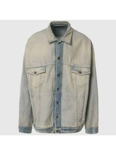 Oversized Washed Denim Jacket Blue - BALENCIAGA - BALAAN 2