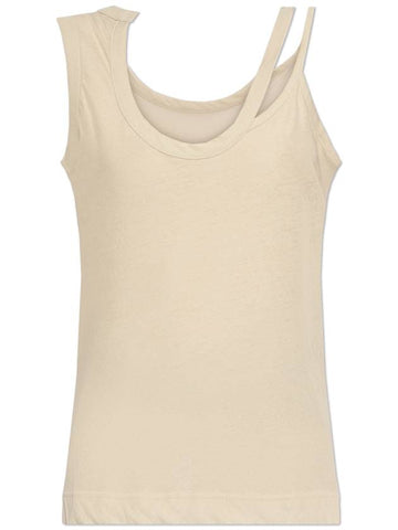 Yohji Yamamoto Tank Top, Women's, Beige - YOHJI YAMAMOTO - BALAAN 1