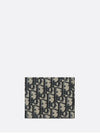 Oblique Jacquard Compact Coin Half Wallet Beige Black - DIOR - BALAAN 3