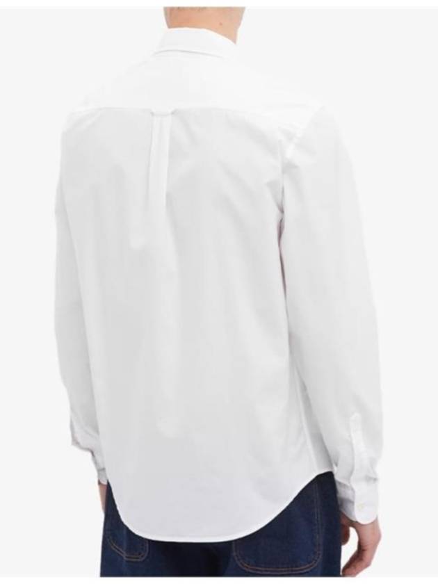 Small Fox Head Patch Classic Long Slevee Shirt White - MAISON KITSUNE - BALAAN 5