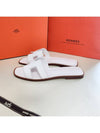 Oran Calfskin Slippers Blanc - HERMES - BALAAN 8