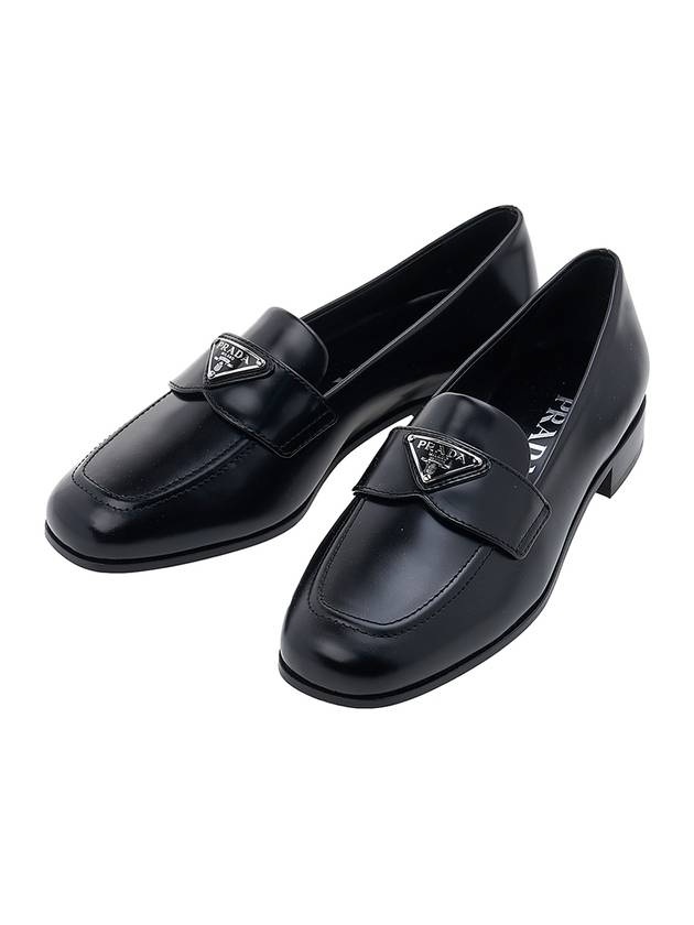 Brushed Leather Loafers Black - PRADA - BALAAN 2