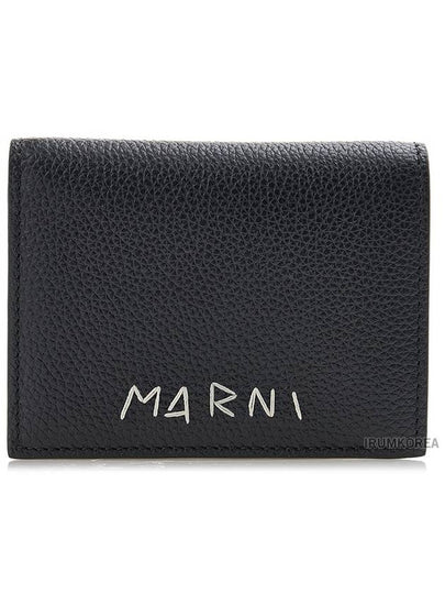 Leather Half Wallet Black - MARNI - BALAAN 2