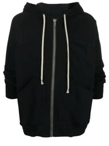 Drawstring hooded jacket black RU02B2281BA - RICK OWENS - BALAAN 1