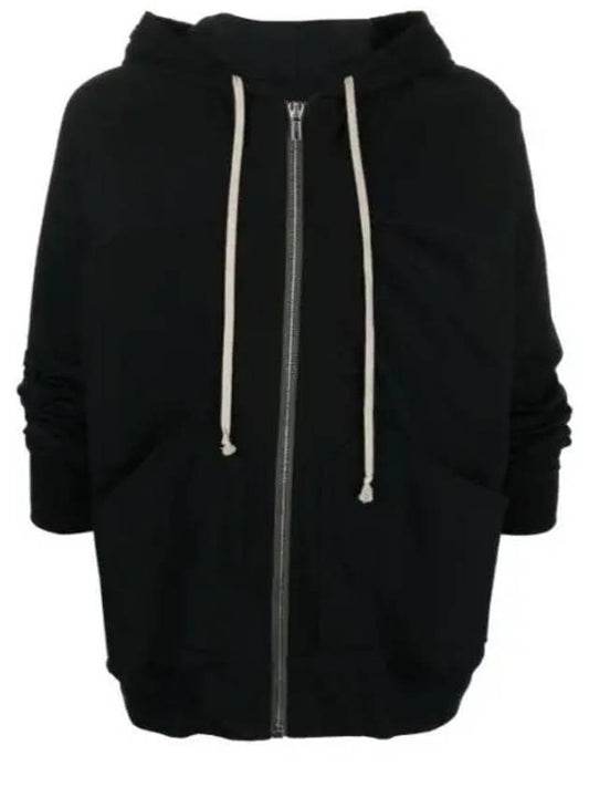 Drawstring hooded jacket black RU02B2281BA - RICK OWENS - BALAAN 1