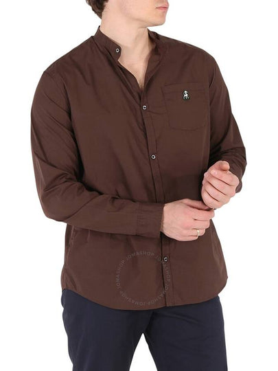 Undercover Brown Patch Detail Ruched Cotton Shirt, Brand Size 2 (Small) - UNDERCOVER - BALAAN 2