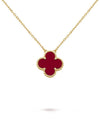 Vintage Alhambra Pendant Necklace Gold Red - VANCLEEFARPELS - BALAAN 2