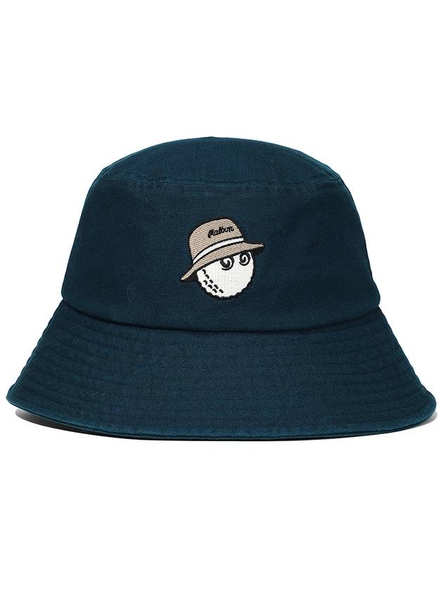 Lettering Bucket Hat NAVY - MALBON GOLF - BALAAN 2