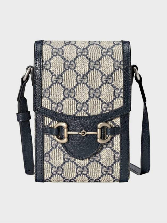 Horsebit 1955 mini bag beige blue - GUCCI - BALAAN 2