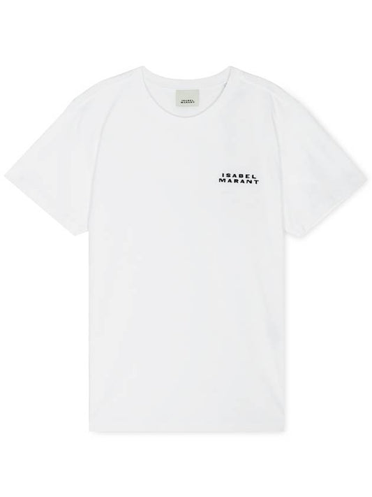 Vidal Logo Short Sleeve T Shirt White - ISABEL MARANT - BALAAN 2