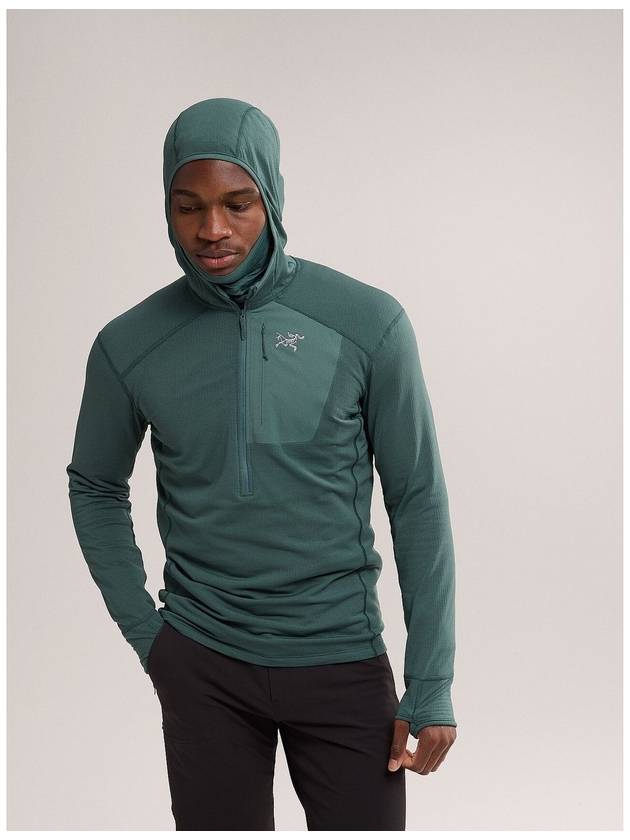 Men's Delta Half Zip Hoodie Green - ARC'TERYX - BALAAN 3